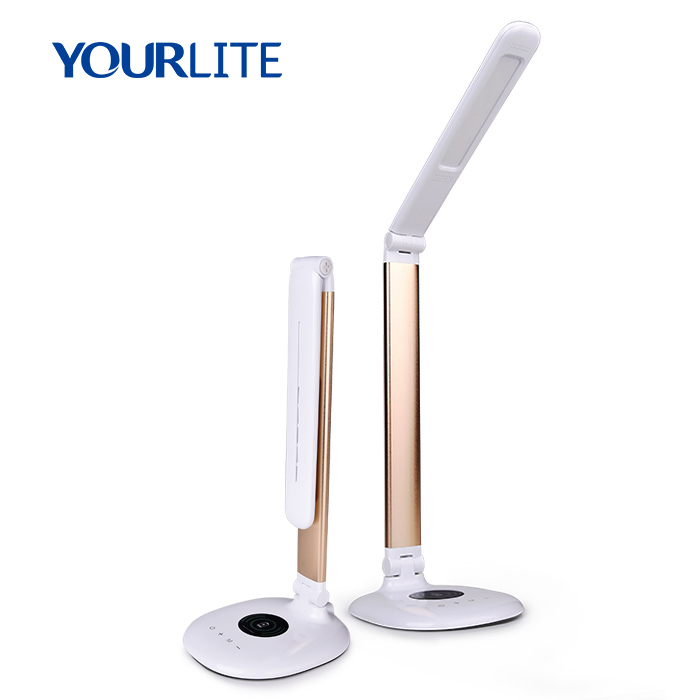 8W Dimming CCT Adjustable Desk Light Touch LED Table Lamp With Wireless Phone Charger