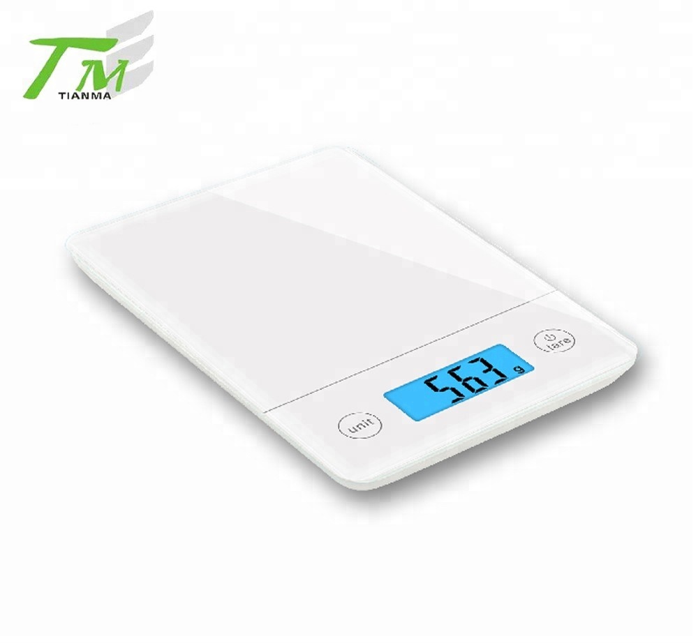 Glass 5kg digital kitchen fruit and vegetable scale household scale digital weighing scale with printer