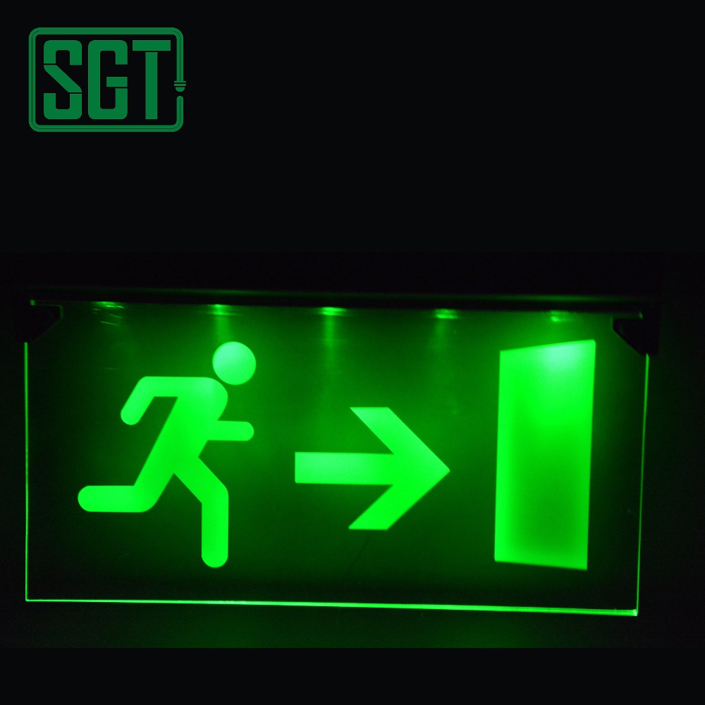 Hot selling running man ABS Acrylic led emergency light fire exit sign with CE certificates