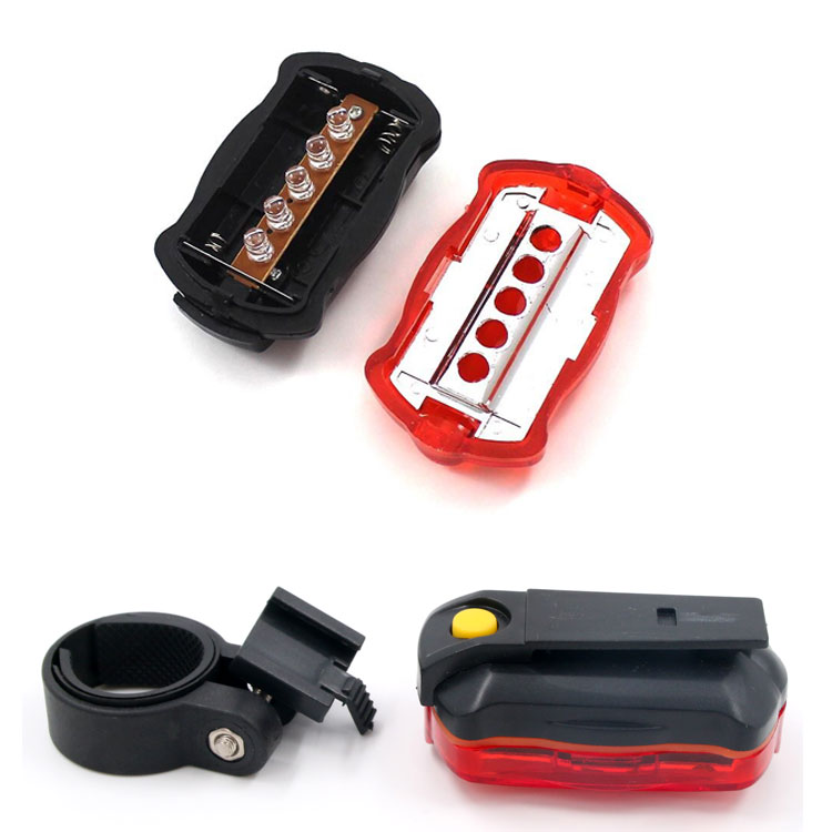 5 LED Bike Bicycle Cycling Lamps Flash Light 7 Safety Modes NEW Use AAA battery Warning Bike Tail Rear Lamp