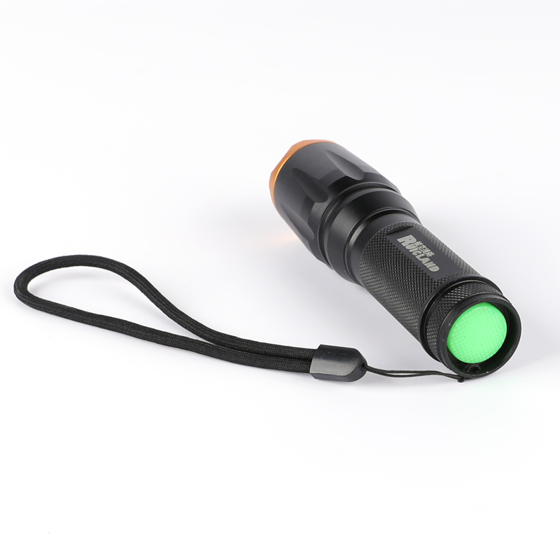 Spot wholesale custom aluminum alloy easy to carry retractable strong and weak light adjustable mini door flashlight led