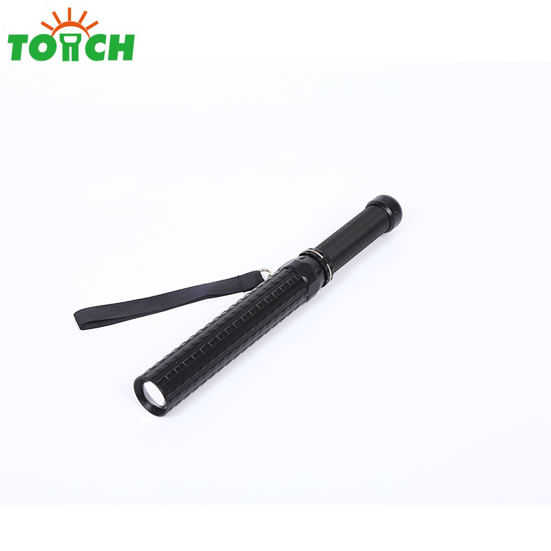 zoomable tactical baseball bat led flashlight telescopic self defense led torchlight for emergency