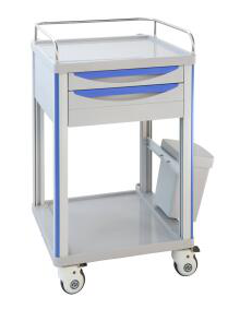 Hospital use ABS plastic medical emergency medicine trolley