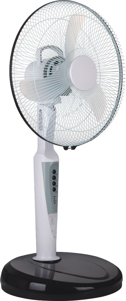 rechargeable solar stand fan with remote control with USB charger