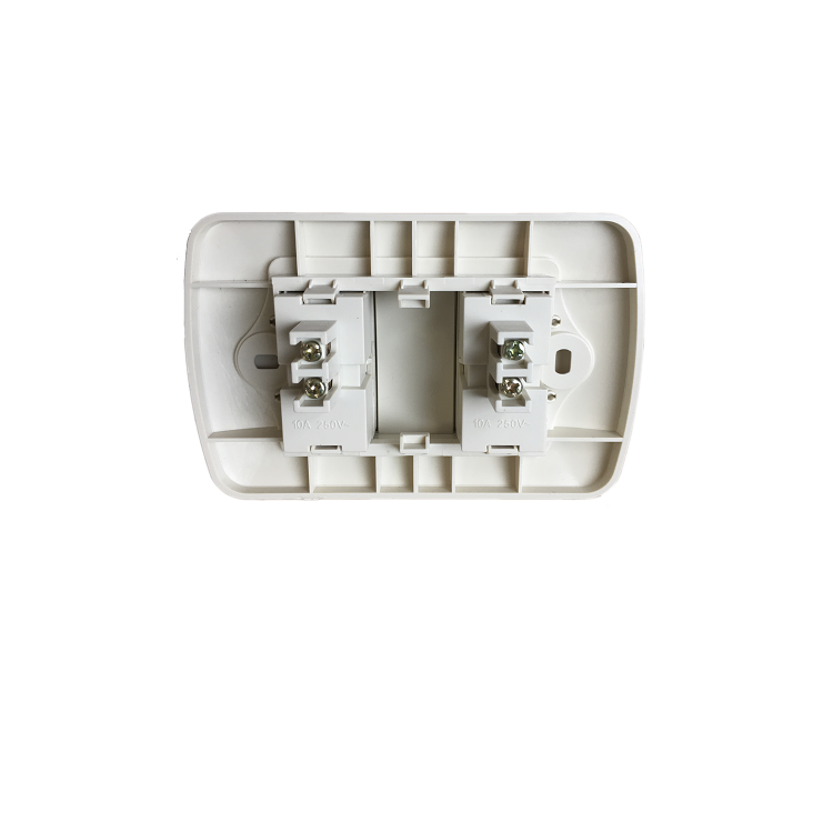 CET-EU-011(S)-2 10A 110-250V-2 gang 2 way(small rocker) plate switch