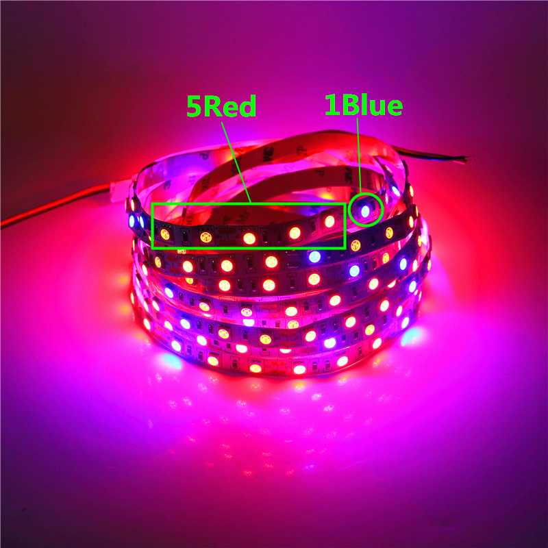 LED Strip Light Plant Grow Lights 16.4ft 5050 SMD Waterproof Full Spectrum Red Blue ip65