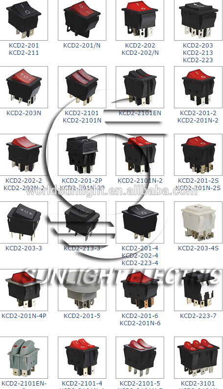 Mounting Hole 30mm x 21mm AC 250V 15A 30A Double Pole Single Throw DPST Boat Rocker Switch