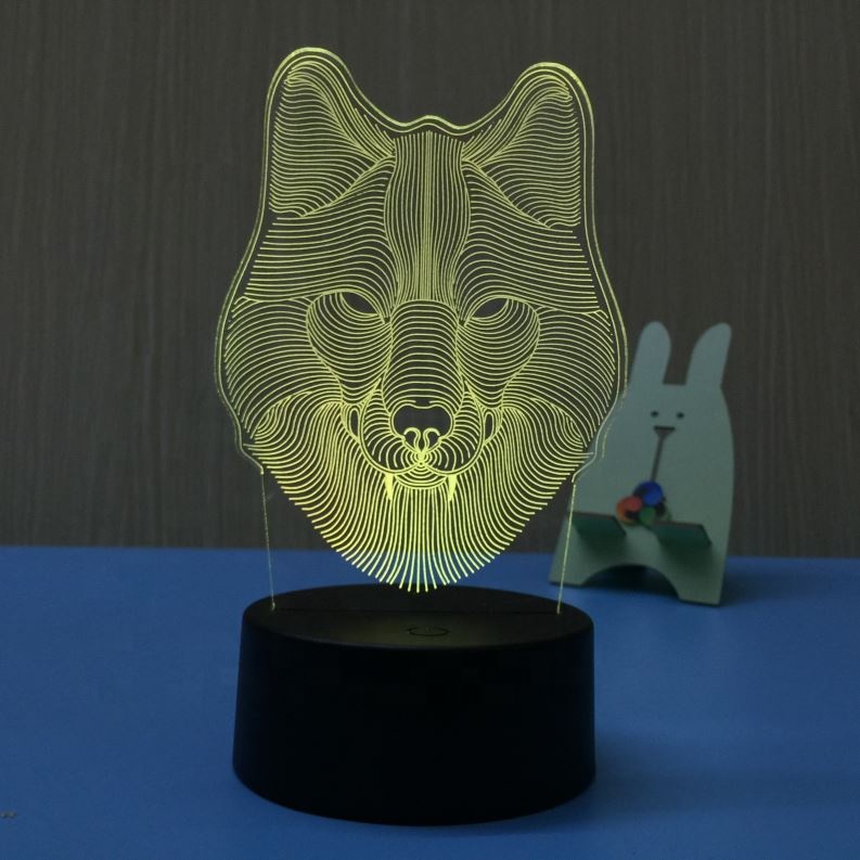 Modern Yoga Mood Lamp 3D Acrylic Creative Light Touch Sensor Illusion Night Light Birthday Gift 3D Led Night Lamp