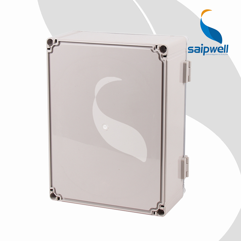 SAIPWELL 400*300*160 Outdoor IP65 Clear Cover Waterproof Hinged Plastic Enclosure