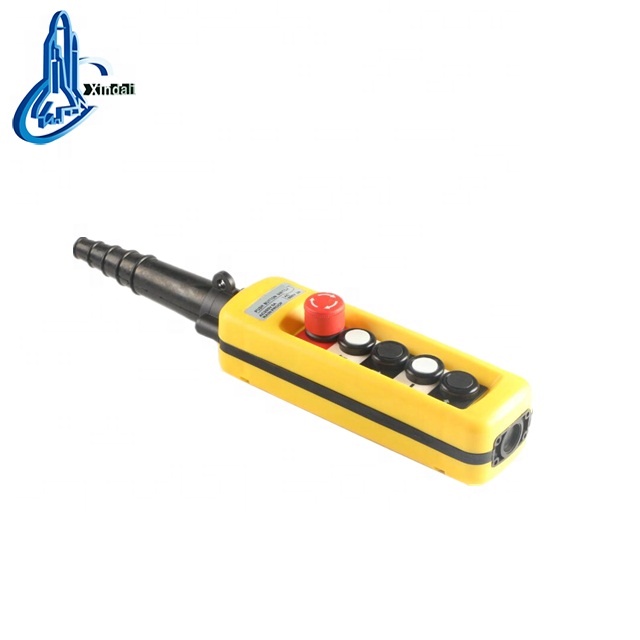 wenzhou control IP65 water proof electric hoist crane Control Station waterproof switch with five to push button switch  XCD-62P