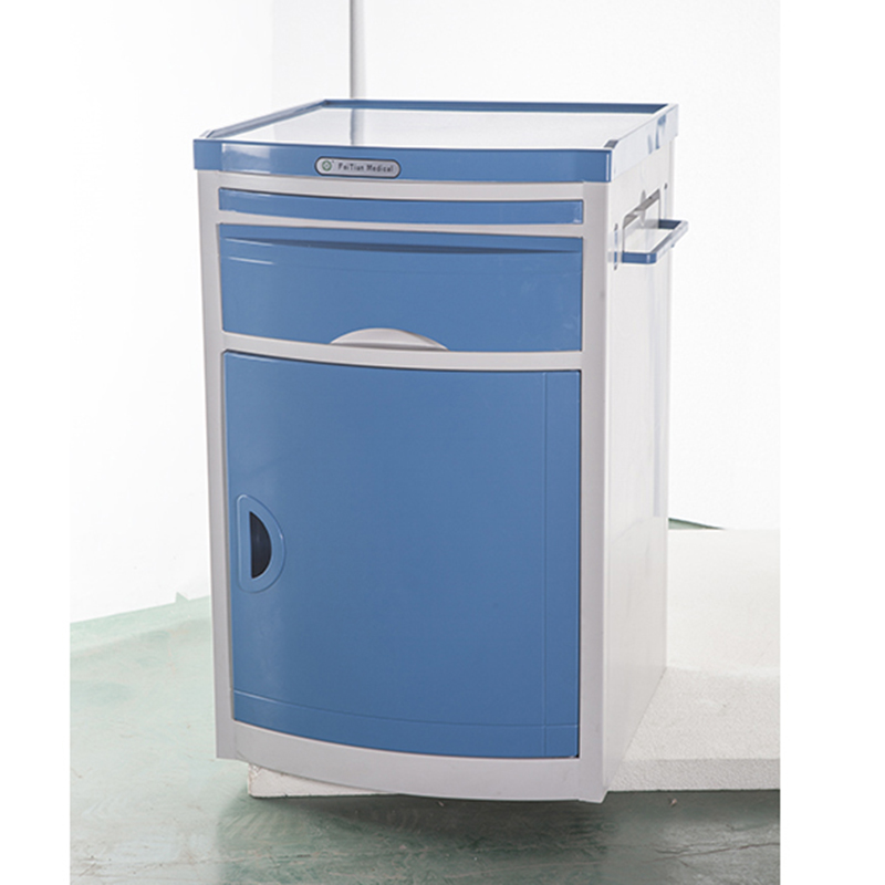 high quality cheap price ABS hospital patient beside table cabinet with drawers