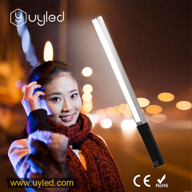 UYLED Rechargeable Tripod Handle Portable Video Photo LED Camera Tube Photography Light with Remote Control