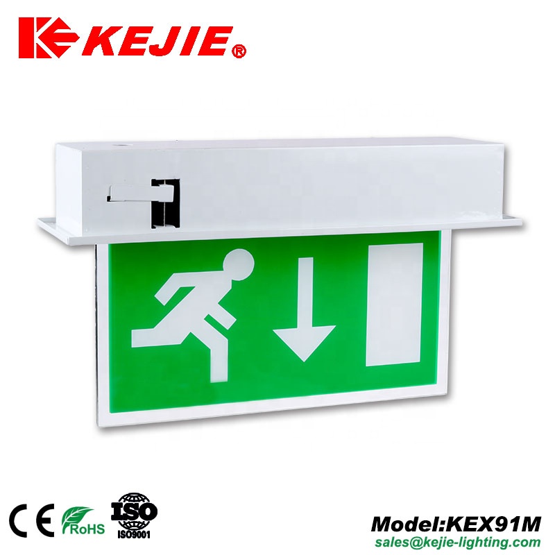 LED maintained safety ceiling mounted double side emergency exit sign