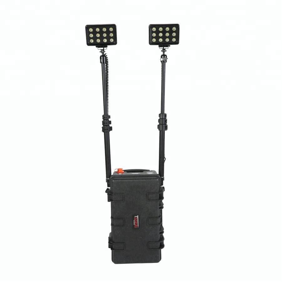 72w portable rechargeable led light tower, led sport field lighting