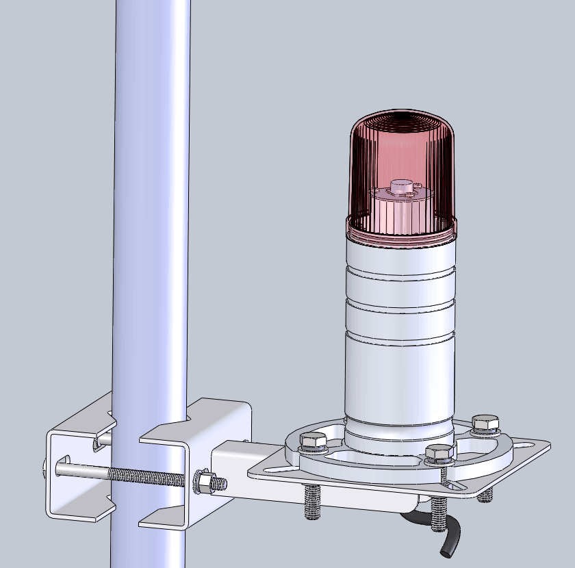 Mast Aircraft Warning light, FAA L810 LED tower obstruction lighting low intensity