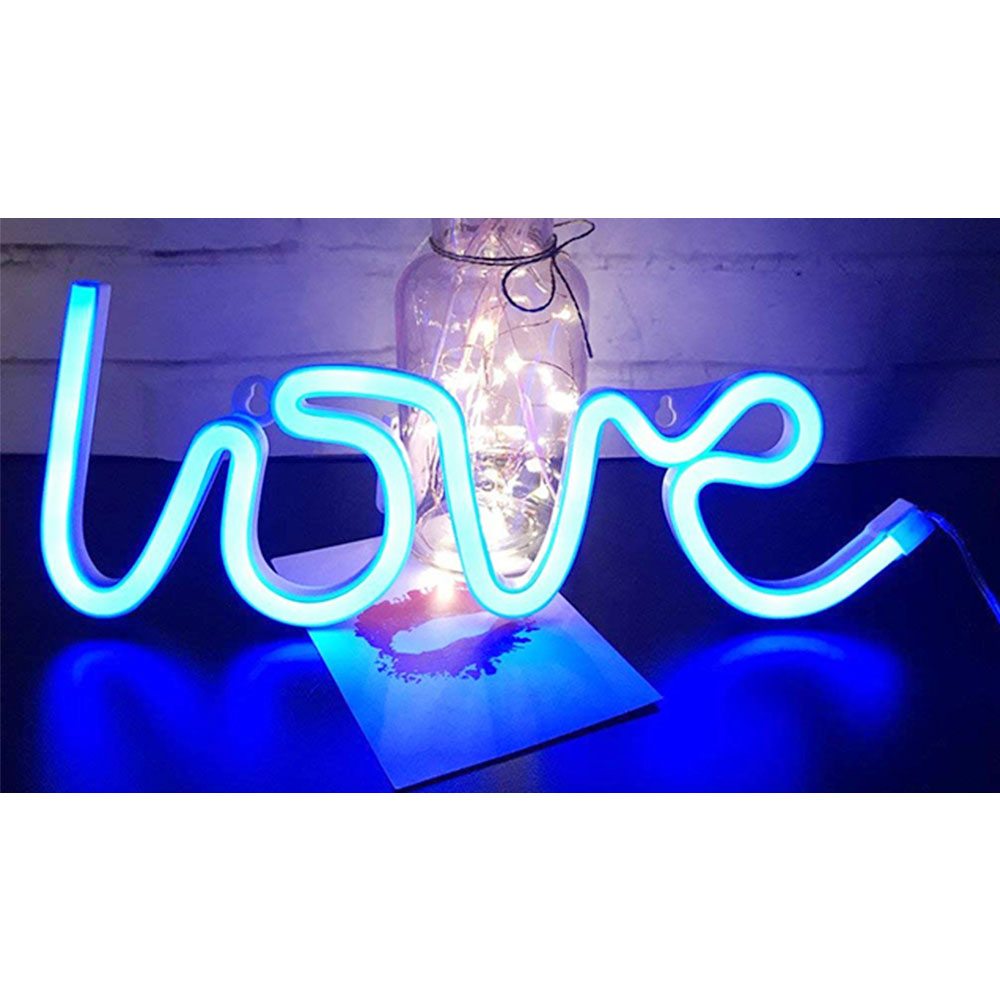 Neon acrylic powder led strip neon 12v glow in the dark neon love sign for proposal confession