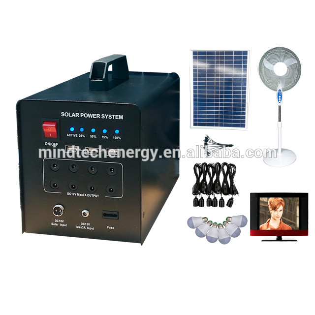 60w indoor solar power generator system