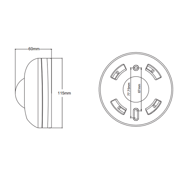 Ceiling mounted PIR motion sensor long detect distance (PS-SS20B)