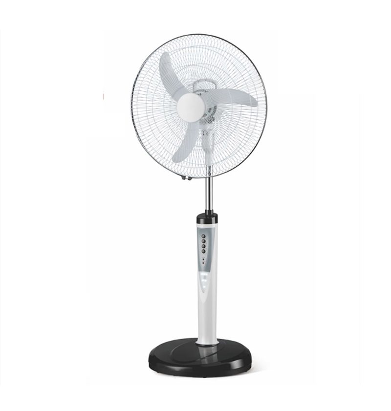 12V battery rechargeable fan with led light good selling