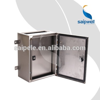 Saipwell/saip factory price Stainless Steel  IP66-68 Waterproof box Plug With Socket and clear window Enclosure box