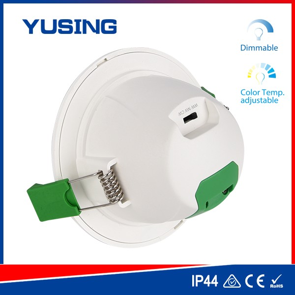 IP44 Waterproof 60mm Thickness 9 Watt LED Recessed Dimmable Downlight