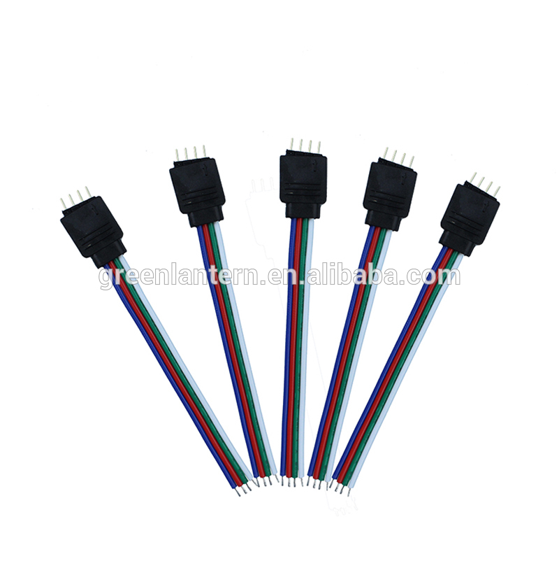 RGB 4pin Female/Male Connector Cable Wire for 5050/3528 RGB Led Strip 4 Pin Led Cable for RGB LED Controller