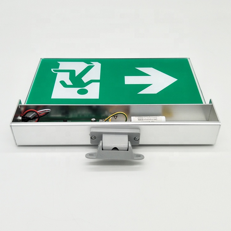 Universal hanging mount exit sign with right arrow