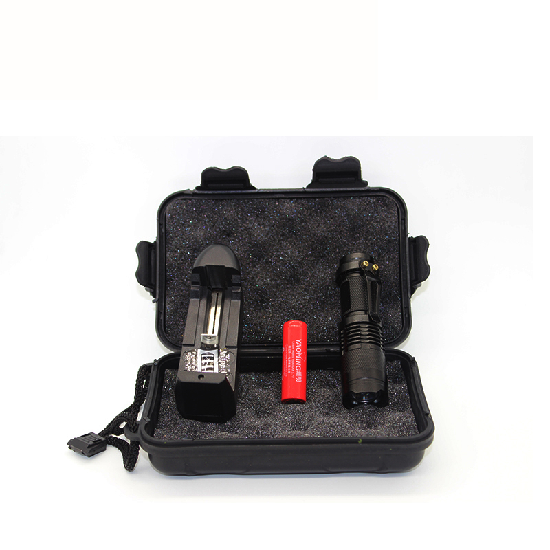 Factory Supply Mini high power Portable Aluminum Zooming Pocket Led 14500 Torch Flashlight With 1*AA or 14500 Battery