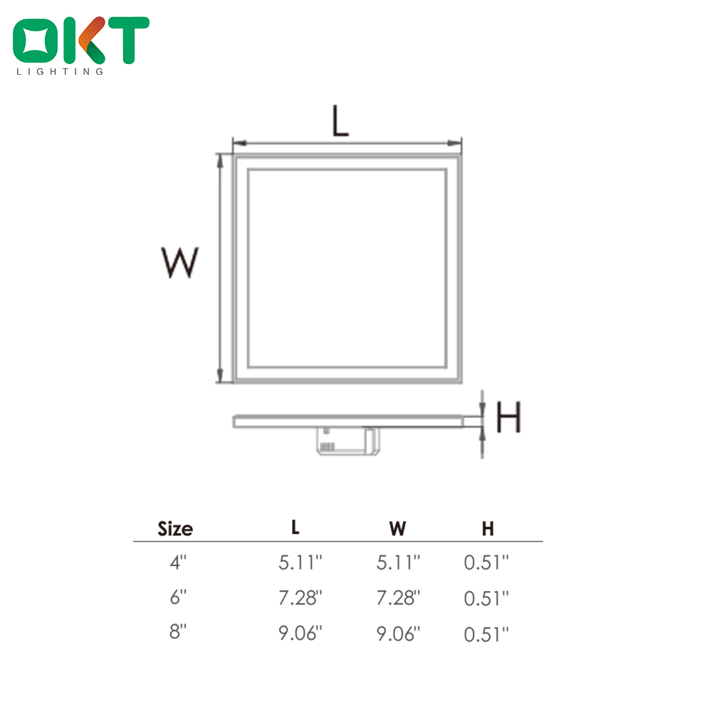 6 12 watt Square Led Panel light for Home Lighting