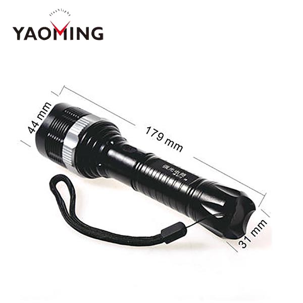 Tactical self defense 500m beam distance high lumen led flashlight torch with strong rechargeable battery for survival