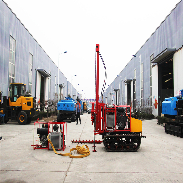 small crawler type pneumatic drill rig   mini Portable Soil Drilling Machine