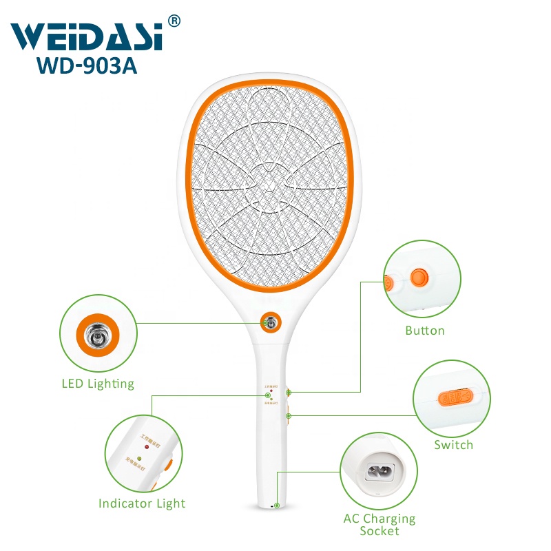 summer electric fly killer bat mosquito swatter rechargeable for insect control