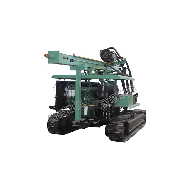 Electric crawler photovoltaic solar pile driver