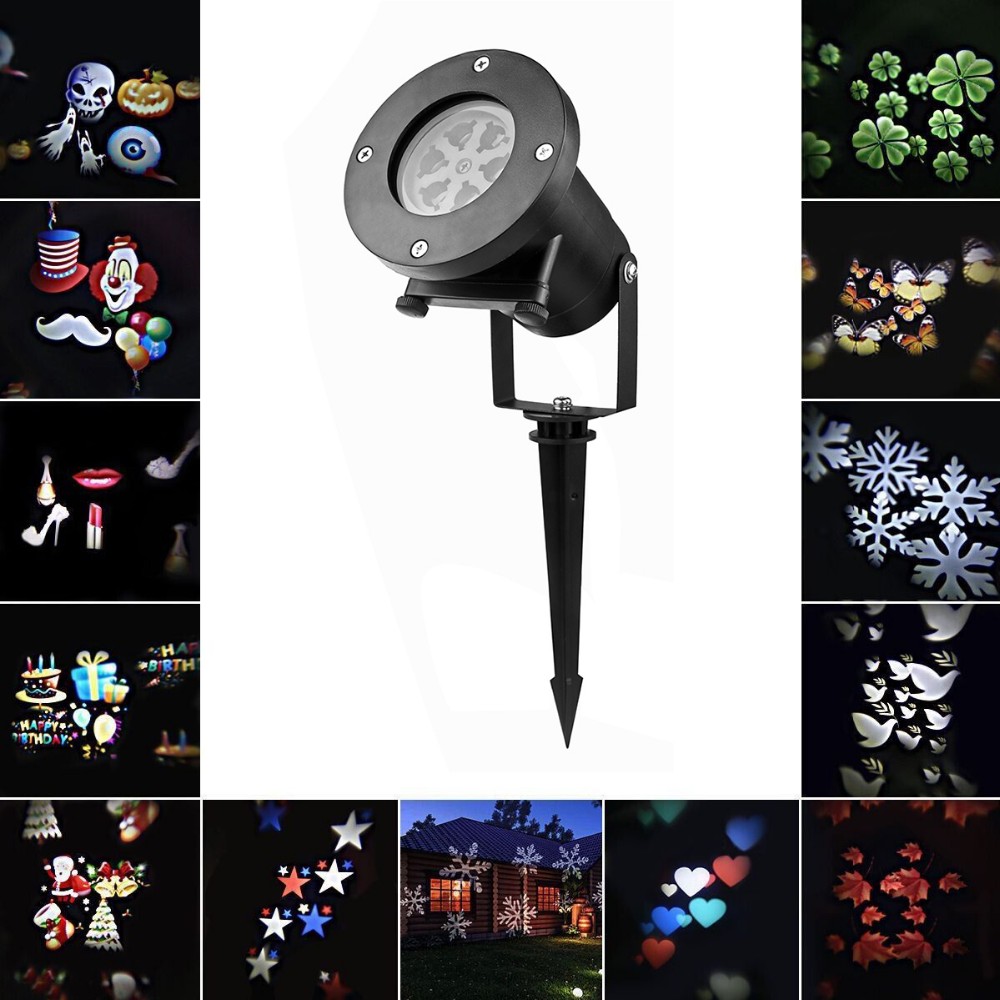 2018 hot new products custom image led colorful snowflake lights christmas street light with best quality