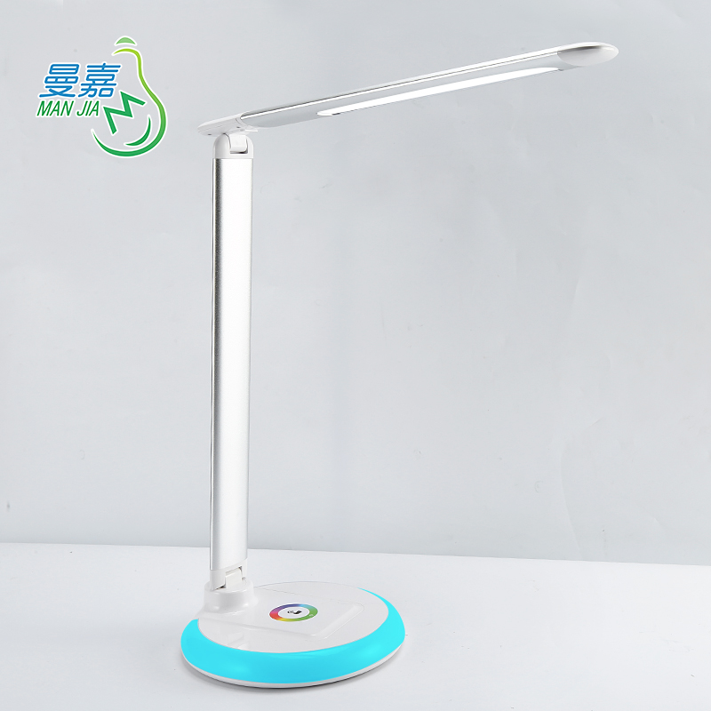 Aluminum white desk lamp usb for living room decor 12w folding light lamp with table touch dimmer