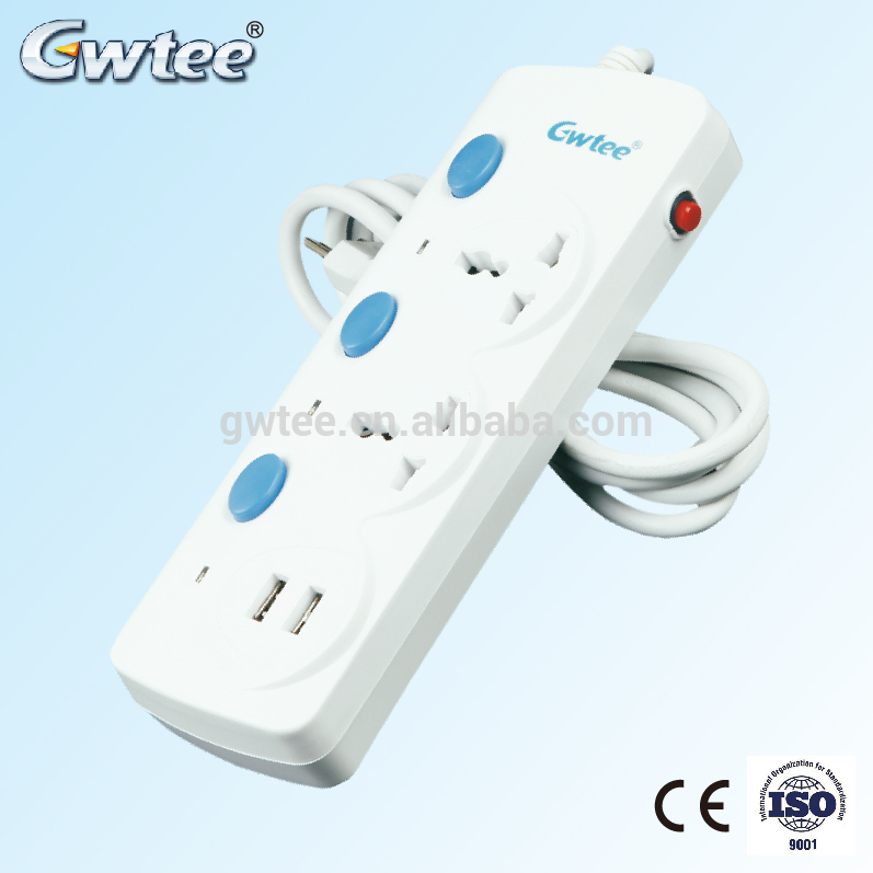 GWTEE supply white high quality creative electric extension sockets GT-6185A