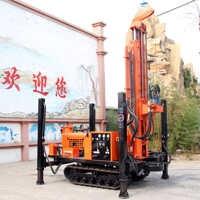 HQZ300L Air compressed DTH rock well drilling rig punching machine for hard rock