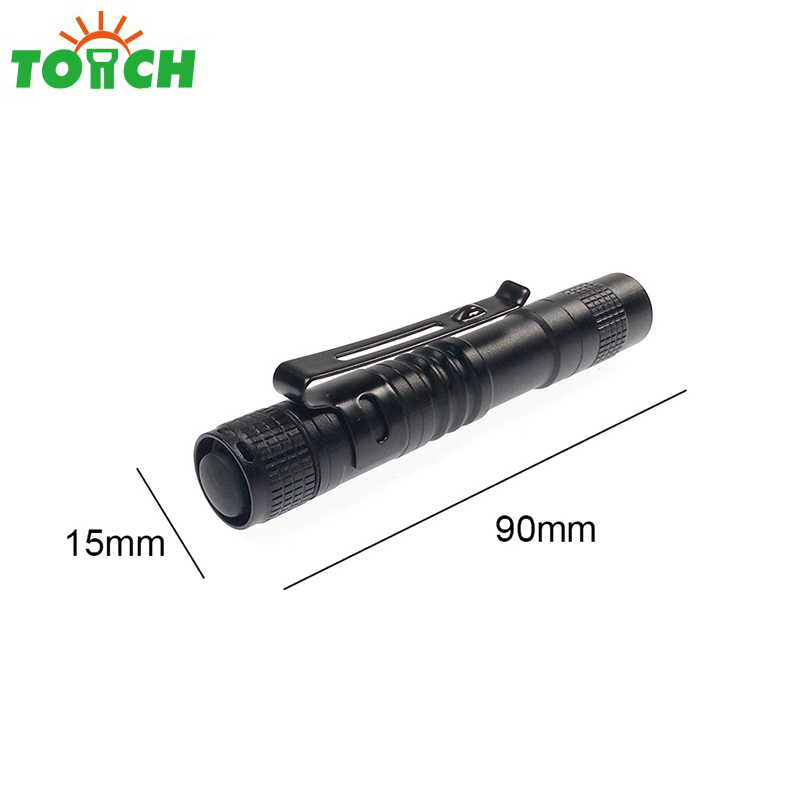 Super power mini led flashlight pen torch aluminium body use AAA battery