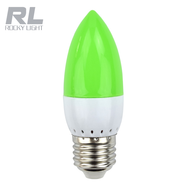 Colorful bulb E14/E27 yellow Led candle Christmas light LED small