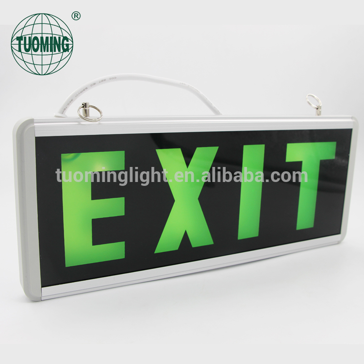 brushed aluminum acrylic  emergency Led exit sign / led emergency exit sign plate for home