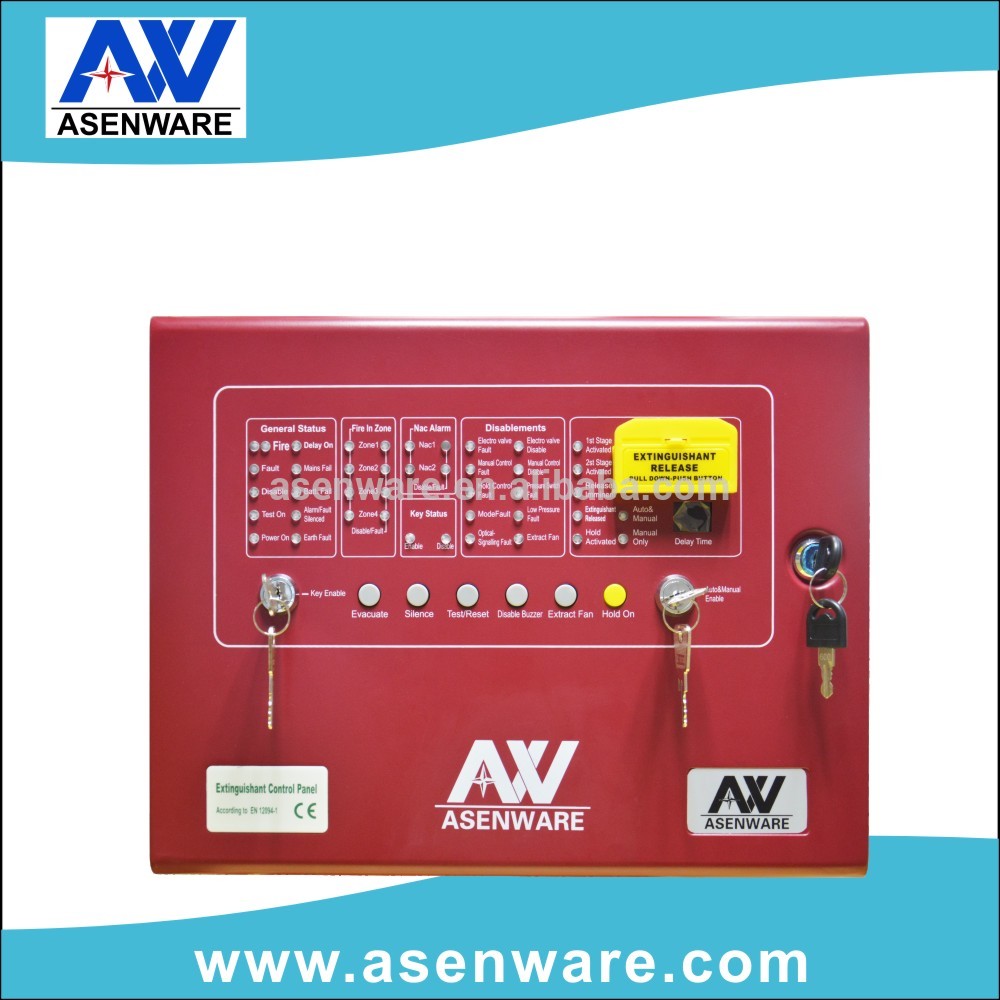 digital software controlled fire extinguisher panel