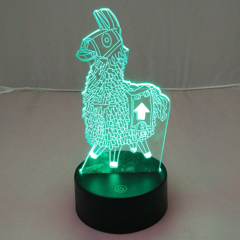 3D LED Night Light for Child In Cute Alpaca Shape