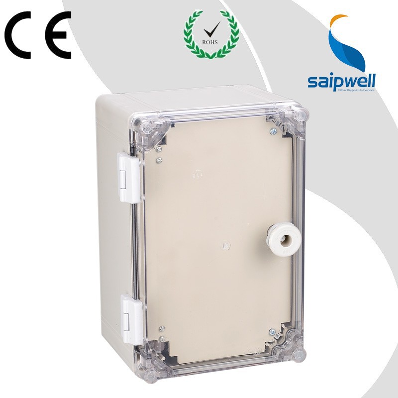 Saipwell IP65 300*200*160mm waterproof clear door din rail plastic enclosure