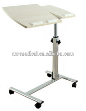Simple mobile lift hospital overbed table computer table