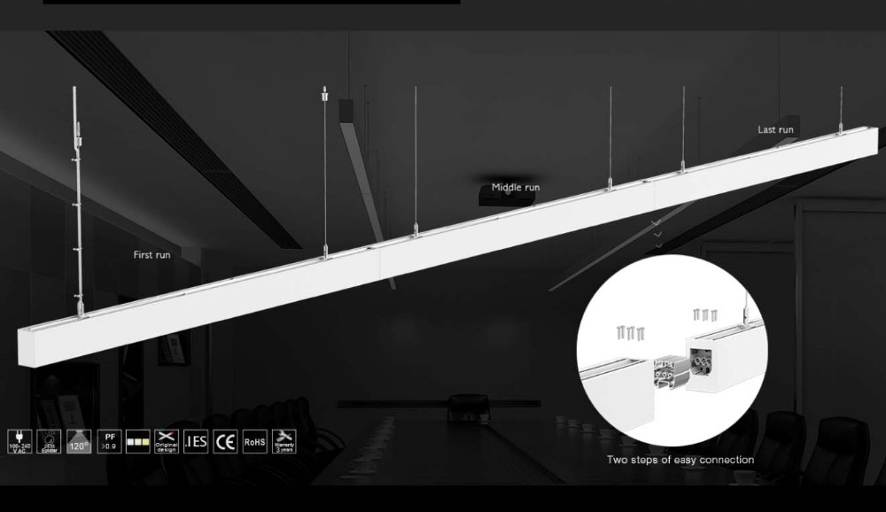 Continuous run LED linear lamps for 0.6M,1.2M.1.5M , 2835leds