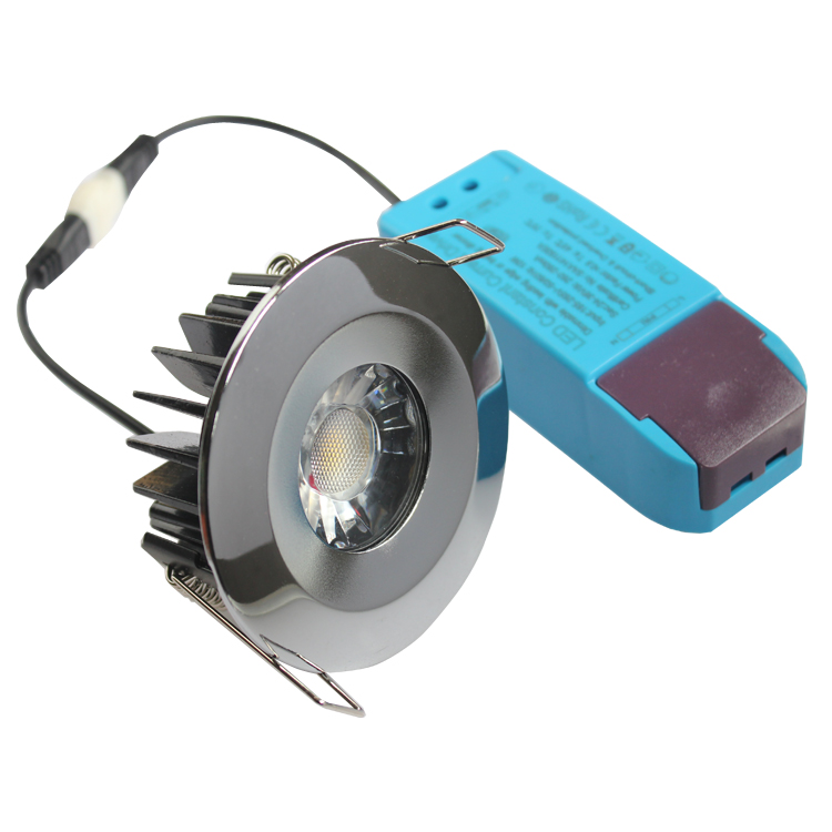 interchangeable bezel IP65 8w 600lm dimmable cob led shower downlight