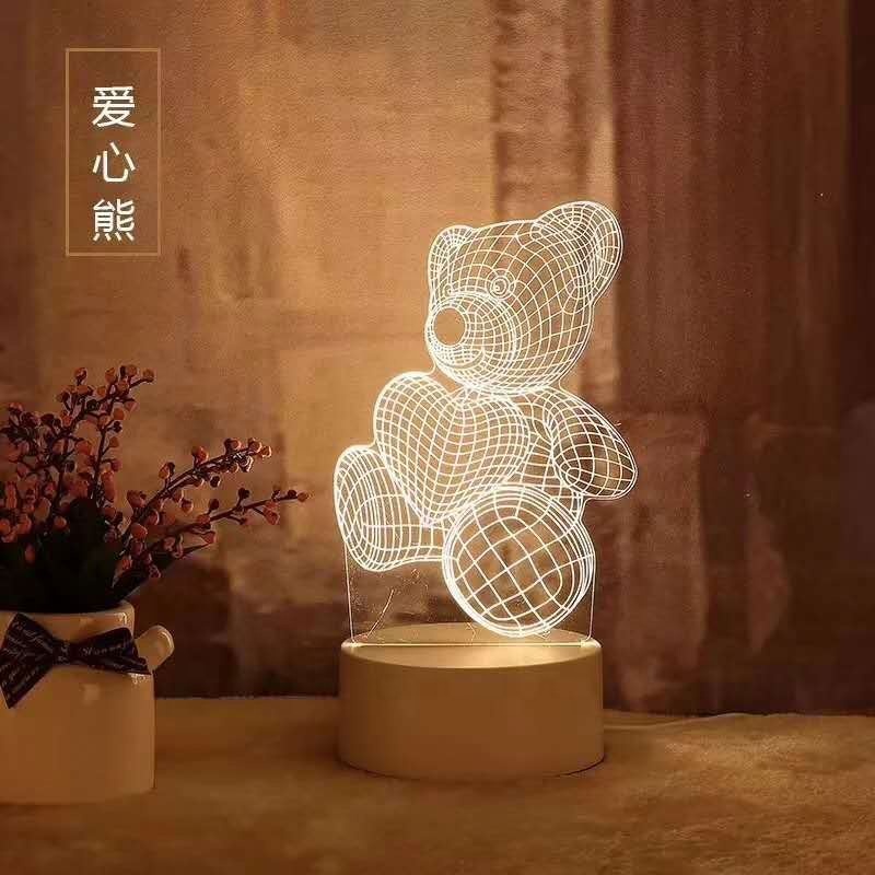 doraemon custom illusion 3d led night light lamp for kids bedroom LED night light children