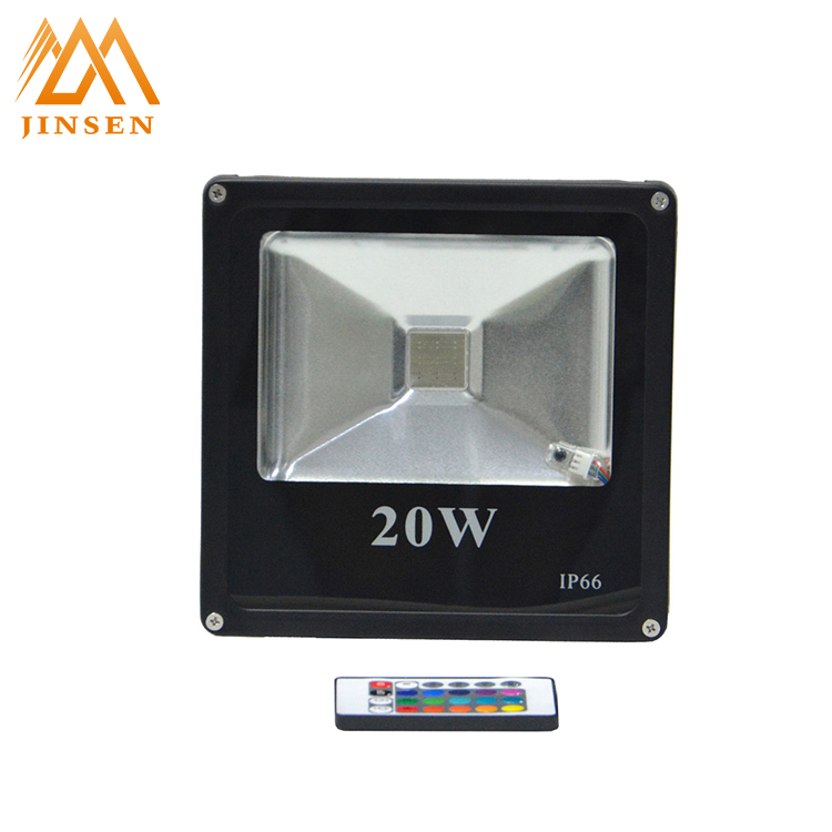 Free sample aluminum alloy IP65 outdoor 20W rgb led flood light