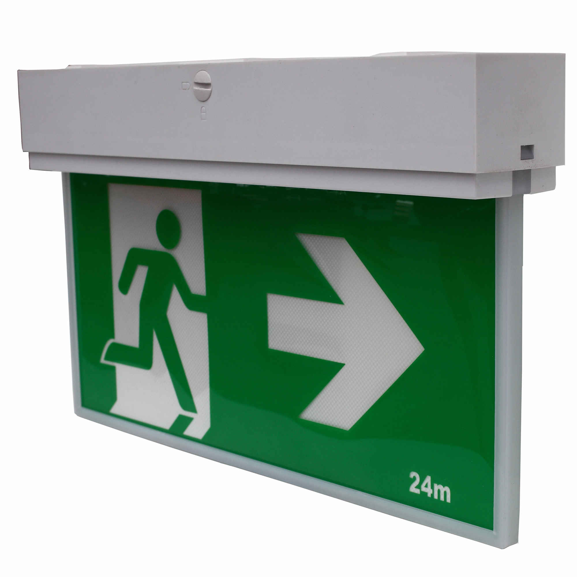 Blade European PC Body Auto&Manual testing Surface mounting LED Emergency Exit Sign Board