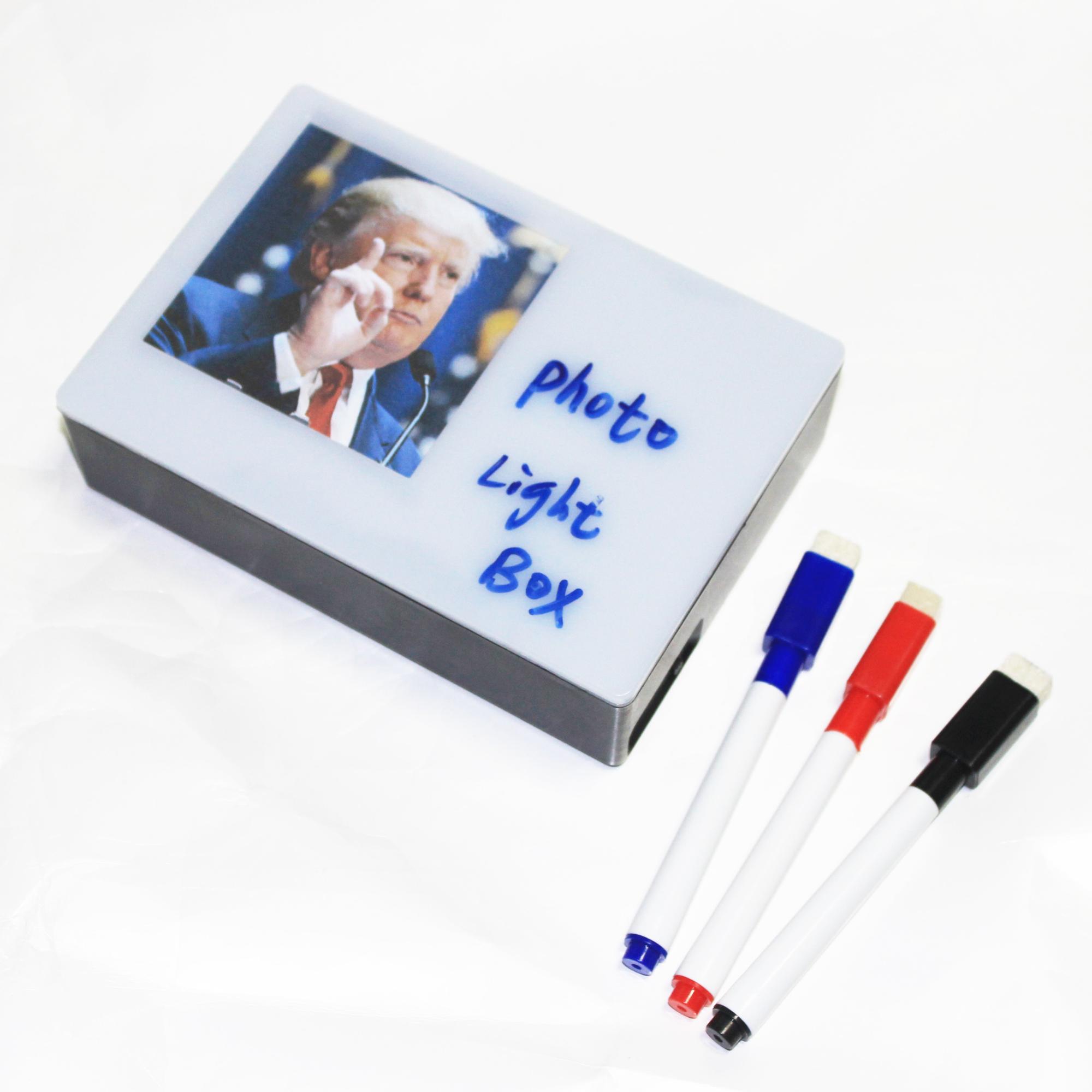 polaroid size photo light box with speech bubble